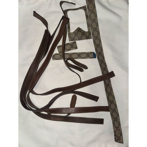Women's Gucci Brown Beige Monogram Bag Scraps & Leather Straps SKU-769​